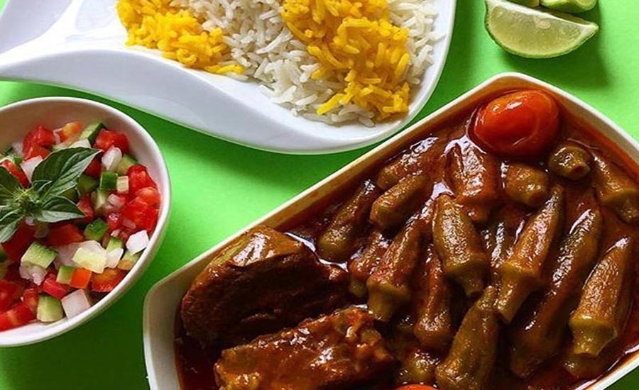 طرز تهیه خورش بامیه اصیل جنوبی خوشمزه و مجلسی با گوشت و مرغ