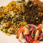 طرز تهیه باقالی پلو با گوشت چرخ کرده مجلسی و خوشمزه زعفرانی